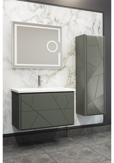 Kiev 80 Cm Banyo Dolabı-Anrasit(Boy Dolap Hariç )