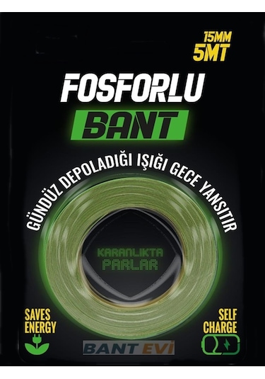 Fosforlu Bant 5m Fotolümenli Şerit Bant