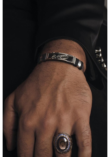 Atatürk İmzalı Kemer Kordon Çelik Bileklik scb22