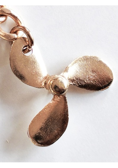 Moncuk Design Metal Tekne Pervanesi Sarı Anahtarlık