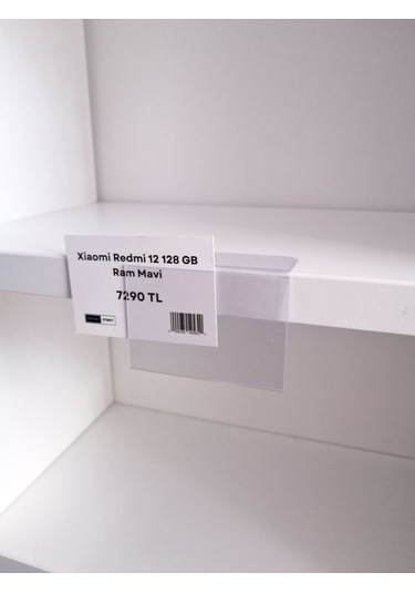 10 Adet Pvc Yapışkanlı Etiketlik Dik Açılı 6x4 Cm Raflar İçin