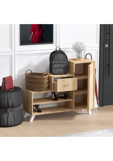 Decormet Retro Ayakkabı Dolabı Safir Meşe Safir Meşe