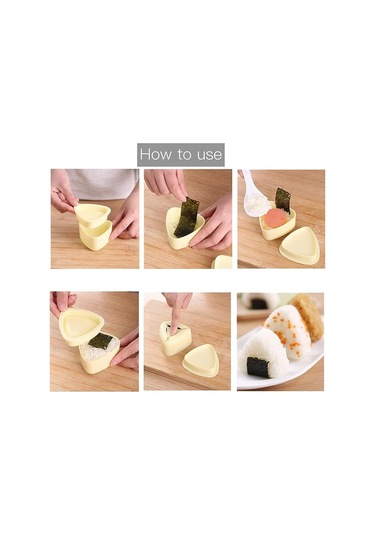 Pxcl Suşi Kalıbı, 2 Parça Suşi Kalıbı Seti, Kendin Yap Kalıp, Üçg Sarı