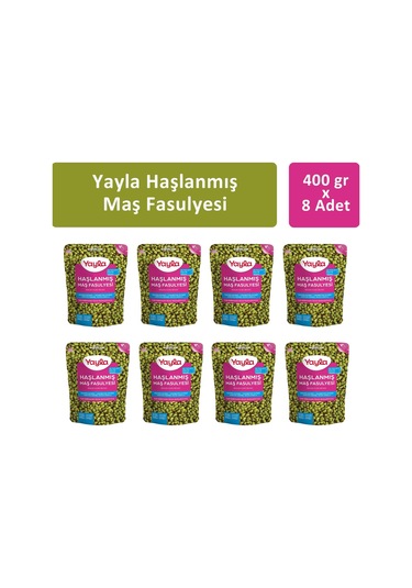 Yayla Haşlanmış Maş Fasulyesi 8 x 400 G