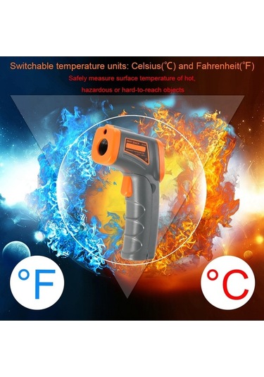 Dancemonkey Endüstriyel Taşınabilir Kızılötesi Termometre -32 C İle 380 C Arası Hızlı Ölçüm