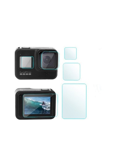 Ayex Hero 8 Temperli Cam Ekran Koruyucu Gopro Hero 8 Uyumlu