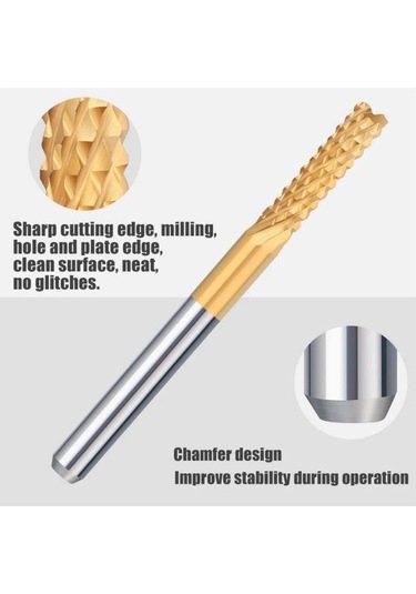 Titanyum Kaplı Tungsten Çelik Cnc Freze Pcb Kesici 0,6 - 1,5mm