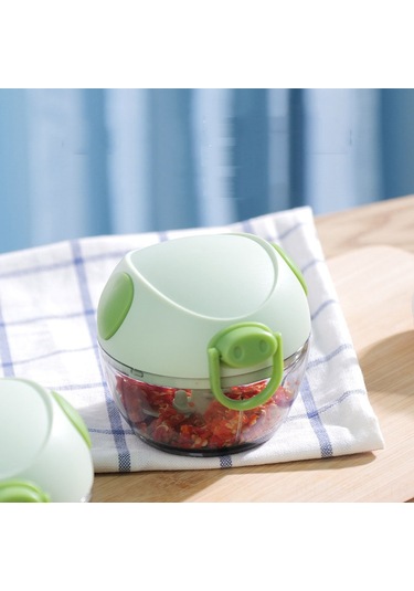 Maiyame Evde Kullanımcı El Çekmeli Sarımsak Halka Haline Getirici - Çilli, Kıyma Ve Baharatları Dağılımı İçin Pratik Alet Mavi/pembe/yeşil Yeşil