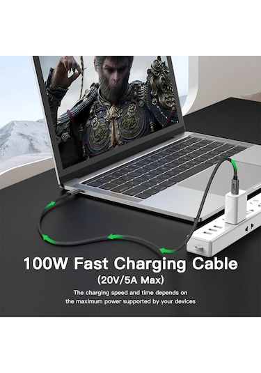 Type C To Usb 3.2 Gen2 Görüntü Aktarma Kablosu 4K Hızlı Şarj 1M