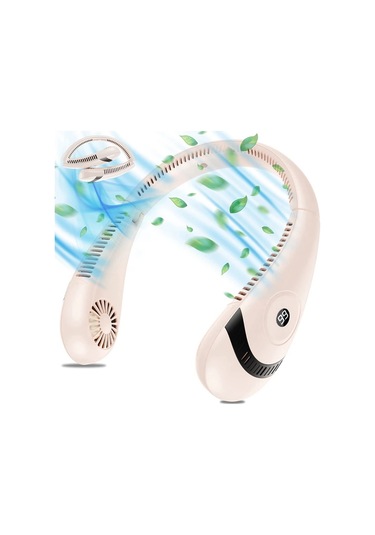 Taşınabilir Boyun Fanı, 5000 Mah Katlanabilir Boyun Fanı Bladeless Soğutma Pink