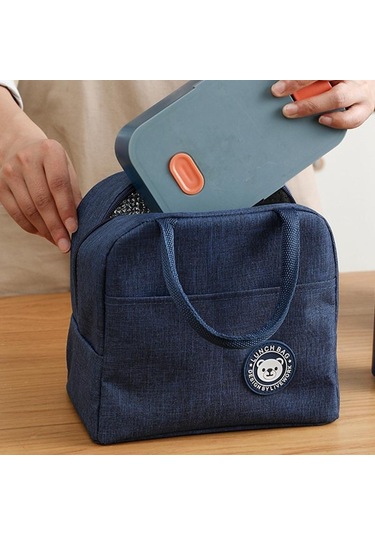 Kırmızı 1 Adet Soğutucu Çanta Seyahat Öğle Yemeği Kutusu Çantası Kırmızı