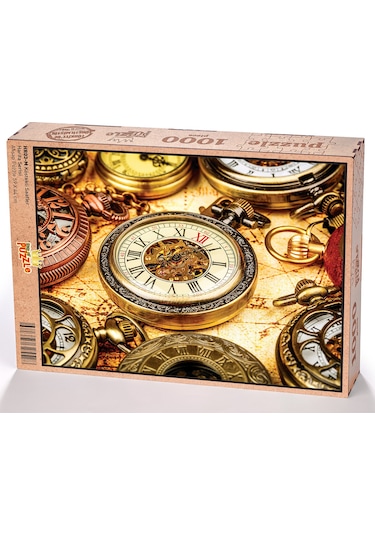 King Of Puzzle Köstekli Saatler Ahşap Puzzle 1000 Parça