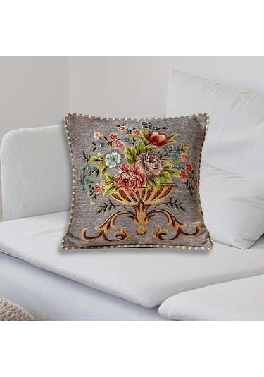 Suntek 48x48cm Makinede Yıkanabilir Dekoratif Yastık Gri Gri