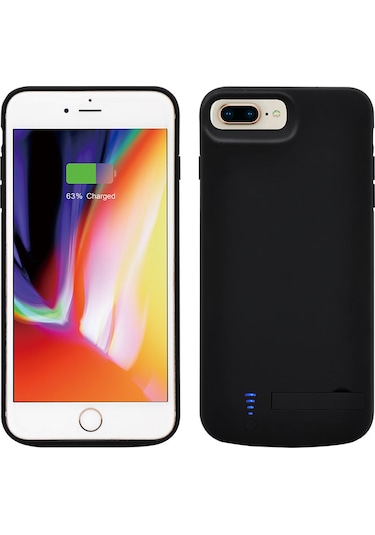 Apple Uyumlu iPhone 6 Plus Zore 6000 Mah Şarjlı Kılıf Siyah