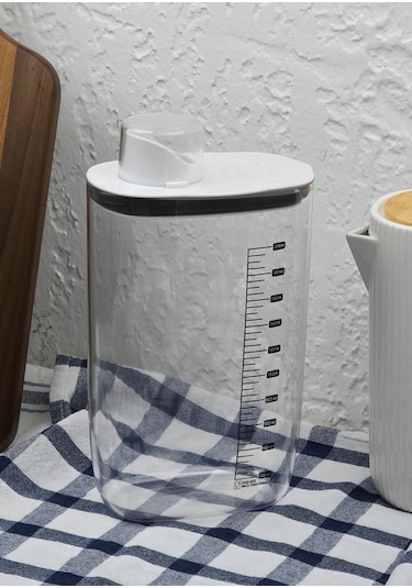 Plastik Erzak Kabı - Kilitli Kapaklı Erzak Kutusu - 2100 Ml