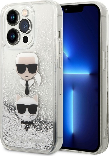 Apple Uyumlu iPhone 14 Pro  Kılıf Sıvılı Simli K&c Head Dizayn Kapak
