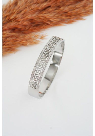 Kadın 316 L Paslanmaz Çelik Anti Alerjenik Bileklik - Gümüş