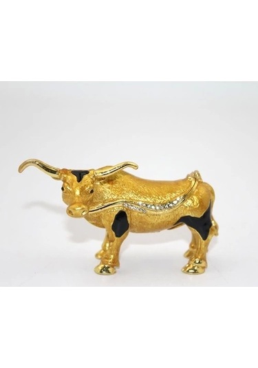 Swarovski Taşlı Tekli Boğa Model 1 Çok Renkli