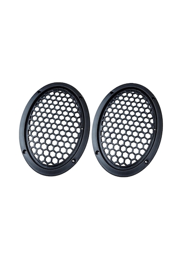 2 Adet - Oval Hoparlör Kapağı 6x9 İnç Kaliteli Plastik Midrange Kapak