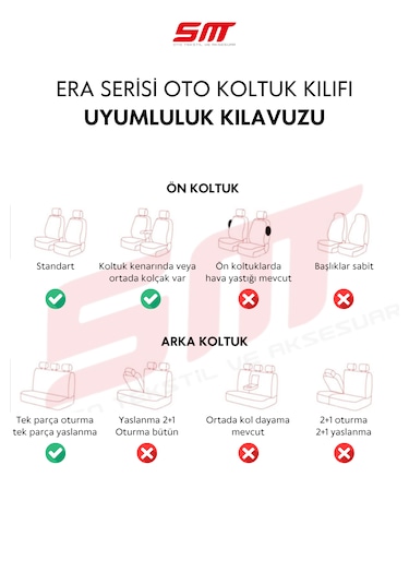 Era Serisi Universal Oto Koltuk Kılıfı Siyah-mavi