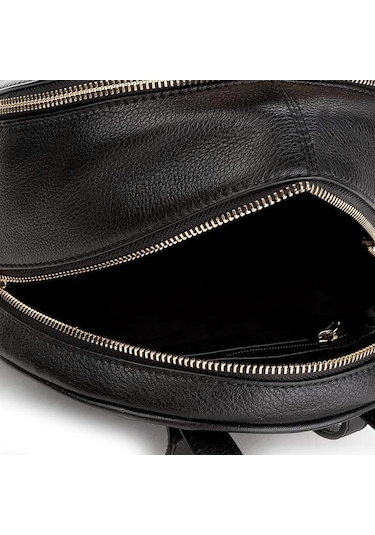 Michael Kors Michael Kors Rhea Zip Medium Leather Backpack 30s5gezb1l Siyah