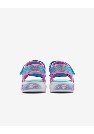 Skechers Mermaıd Dreams Sandal Küçük Kız Çocuk Mavi Işıklı Sandalet 303111n Blmt Mavi