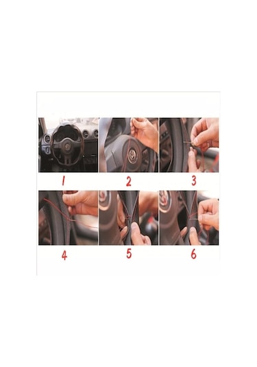 Eraks Car Accesorıes Direksiyon Kılıfı Dikmeli (Kırmızı) (528361509)