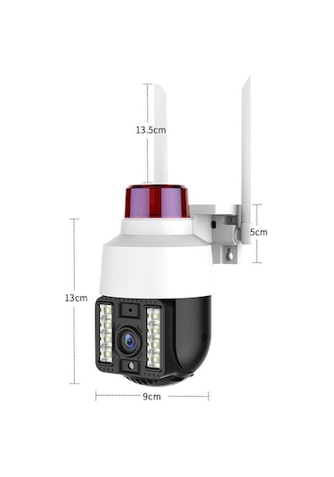 Teknomila Çakarlı 8mp 4k Speed Dome Kablosuz Dış Mekan Kamera 5x