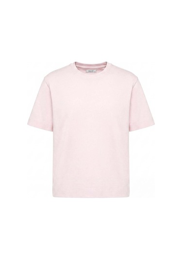 Nauvè Bisiklet Yaka Basic Tişört Pembe