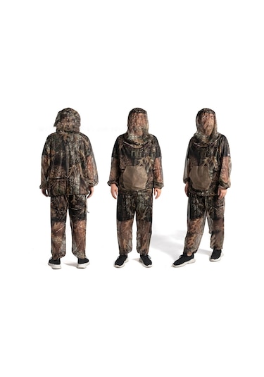 Homyl Mesh Kapşonlu Takımlar Avcı Erkekleri Korumak Xl-xxl Yeşil