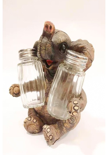 Sevimli Fil Tasarım Dekoratif Büyük Tuzluk Biblo