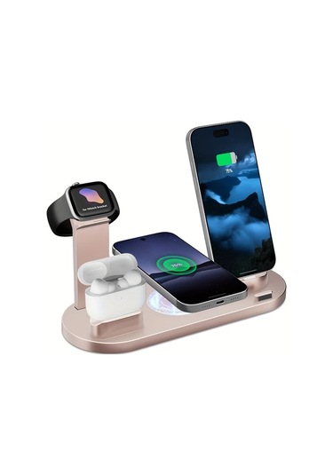 Honeybeeshop Gül Altın 15w Hızlı Kablosuz Şarj İstasyonu Samsung Galaxy Uyumlu Iphone Serisi İçin Uygun