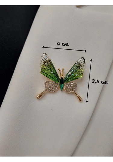 Fashion Jewelry Kelebek Broş 292544138 Yeşil