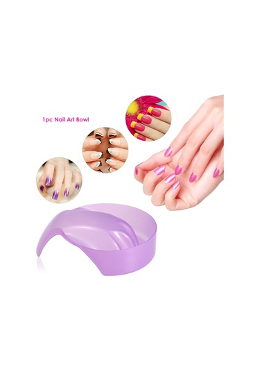 Reedark Mavi Tırnak Soğutma Kasesi - Tırnak Artı Ve Manikür İçin Yumuşatıcı, 5 Tırnaklı Plastik Kase