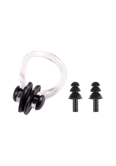 Padalink Yumuşak Silikon Kulak Tıkacı Ve Burun Kelepçesi Seti - Ac-6 Siyah