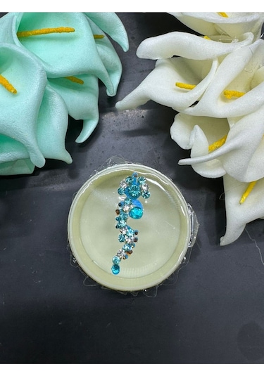 Yüz Taşı Face Gems Yapışkan Burun Parmak Hızma Model44 Turkuaz