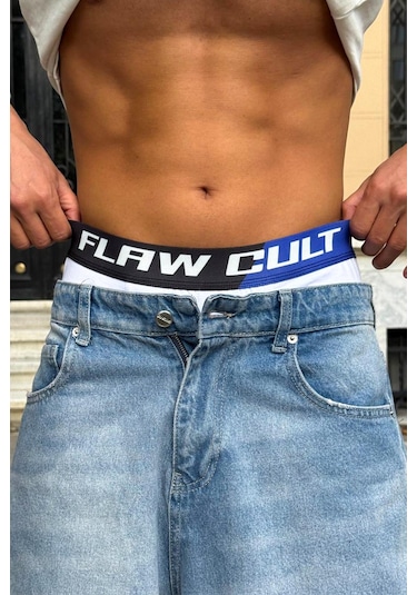 Flaw 3'lü Bel Lastikli Boxer Beyaz Beyaz