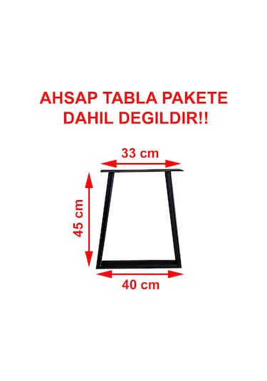 Metal Ayak Ahşap Masif Kütük Bank Sehpa Ayağı