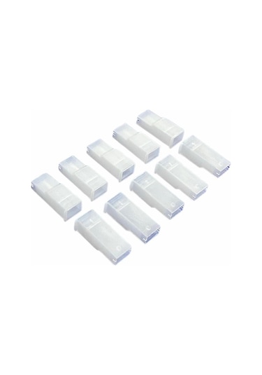 Tekli Konnektor Kilitlemeli Fiş Kılıfı Standart 6.3 Mm Beyaz 10 Ad