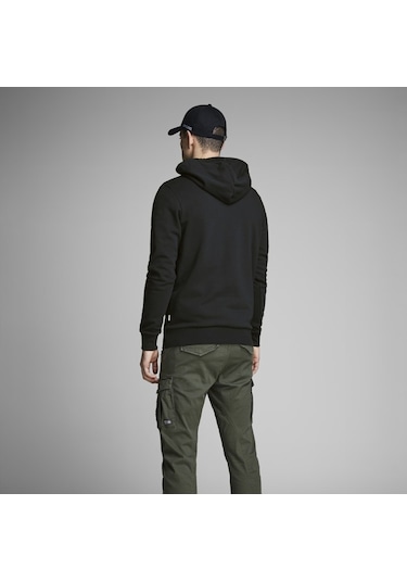 Jack & Jones Sweat Hood Corp Old Logo 12137054-Blk (385455090) Siyah