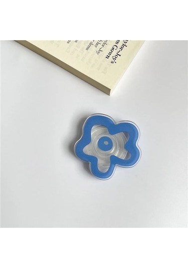 Goldenqian Kore Sevimli Temizle Çiçek Parlak Katlanabilir Soket P-soket Pop Telefon Tutucu Iphone Samsung Griptok Kavrama Tok Halka Stand Braketi B B