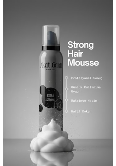 Akat Gardi Saç Köpüğü Extra Strong No:2 Gri 200 Ml