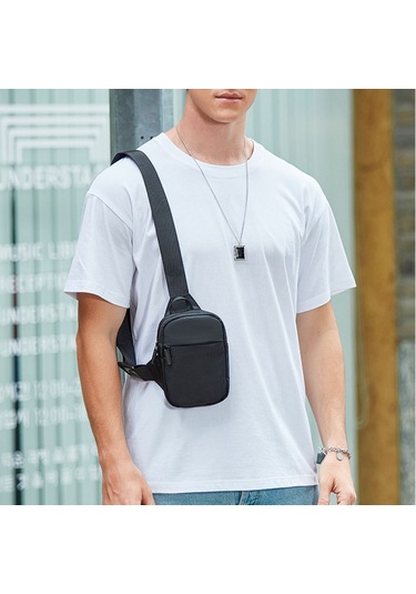 Erkek Göğüs Çantası, Omuz Askılı Çanta, Küçük Askılı Çanta Siyah