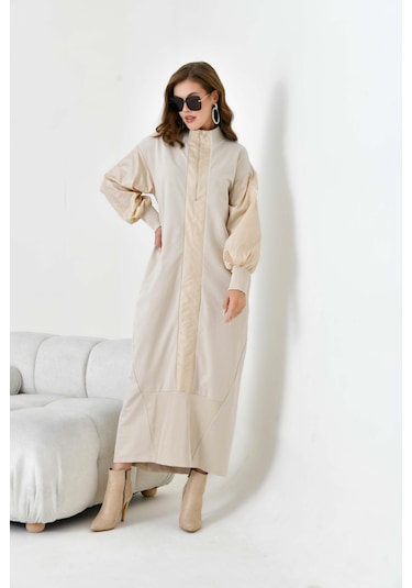 Ftz Kadın İki İp Elbise Beige 30950 Beige