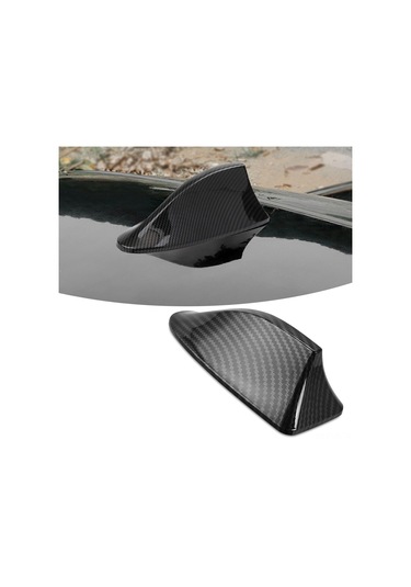 Vkemall Abs Plastiği Otomobil Köpek Balığı Kanat Anteni: Fm Radyo Sinyali Güçlendirici, Hava Direncini Azaltan, Karbon Fiber Rengi, Deliksiz Kurulum