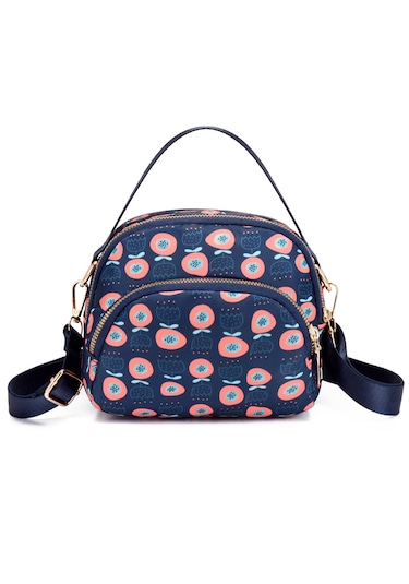 Casual Kadın Çiçekli Büyük Kapasiteli Omuz Çantası-küçük Elma Çok Renkli