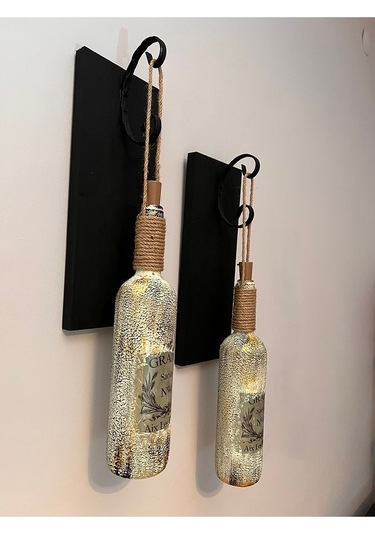 Led Işıklı Siyah Renkli Buzlu Eskitme Cam Salon Bar Bahçe Dekoru Çok Renkli