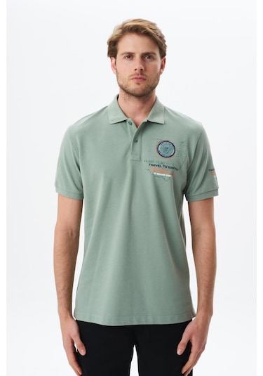 Arma Erkek Regular Fit Baskılı % 100 Pamuk Pike Polo Yaka Tişört Y29374355102 Yeşil-y2 Yeşil