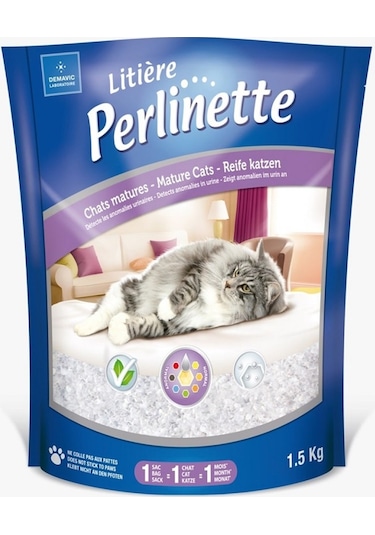 Perlinette Detect Erken Teşhis Formüllü Silika Kristal Kedi Kumu 1500 G