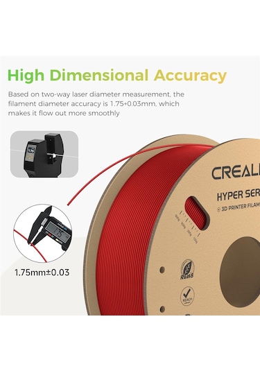 Creality Hyper Pla Kırmızı Filament 1.75mm 1000gr - Urhanshop Yetkili Satış